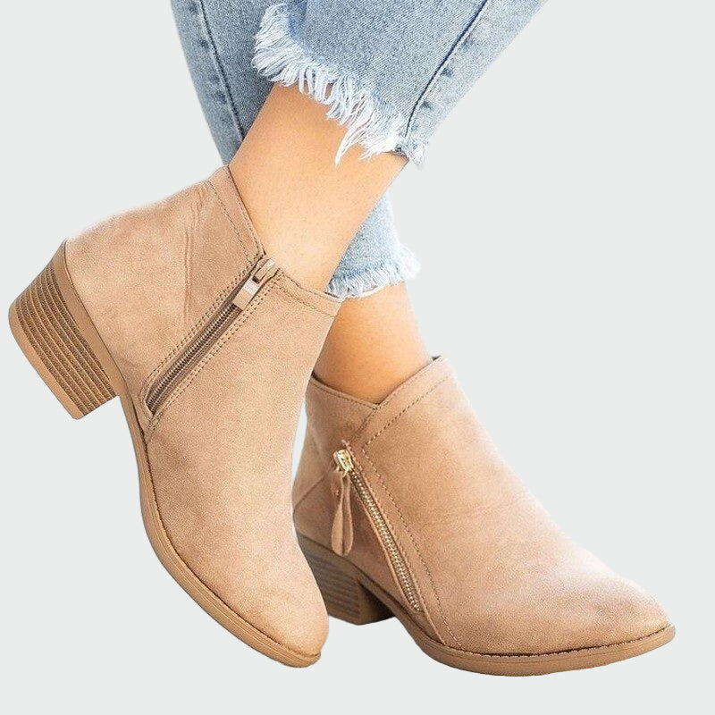 Botas ortopédicas de piel premium con tacón para el invierno