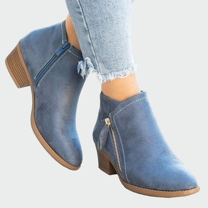 Botas ortopédicas de piel premium con tacón para el invierno