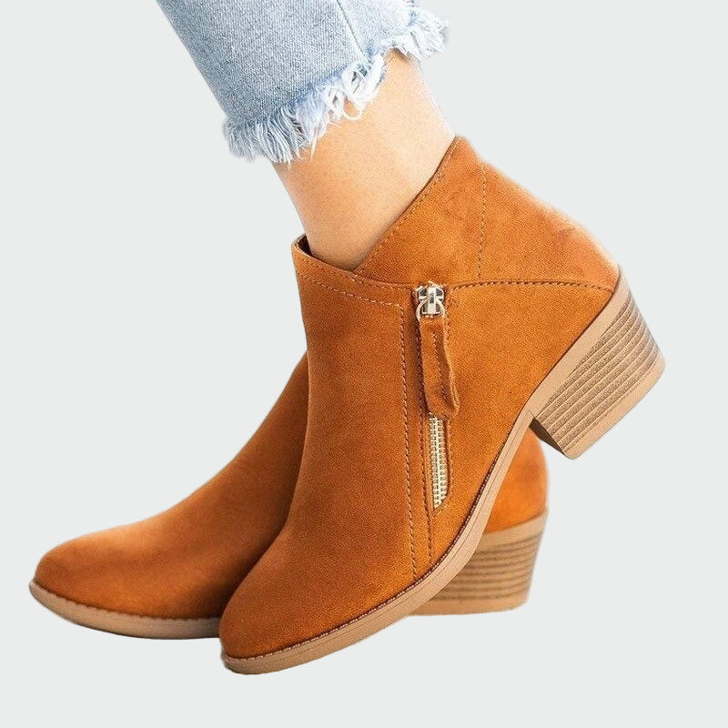 Botas ortopédicas de piel premium con tacón para el invierno