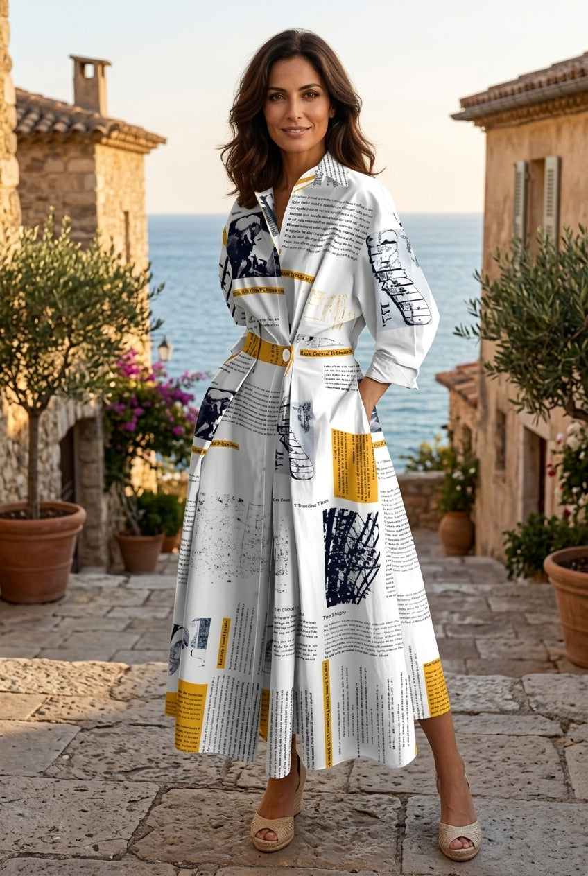 Vestido Largo Tipo Cartera Elegante con Cuello - Chic y Atemporal