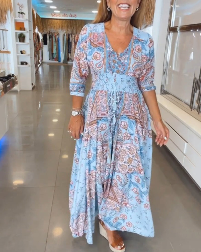 Mia – Elegante Vestido de Vacaciones con Escote en V