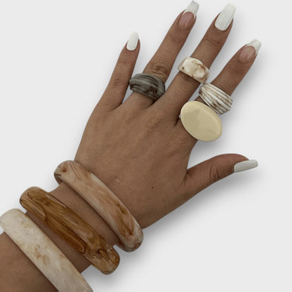 Marisa – Pulsera Vintage con Efecto Mármol