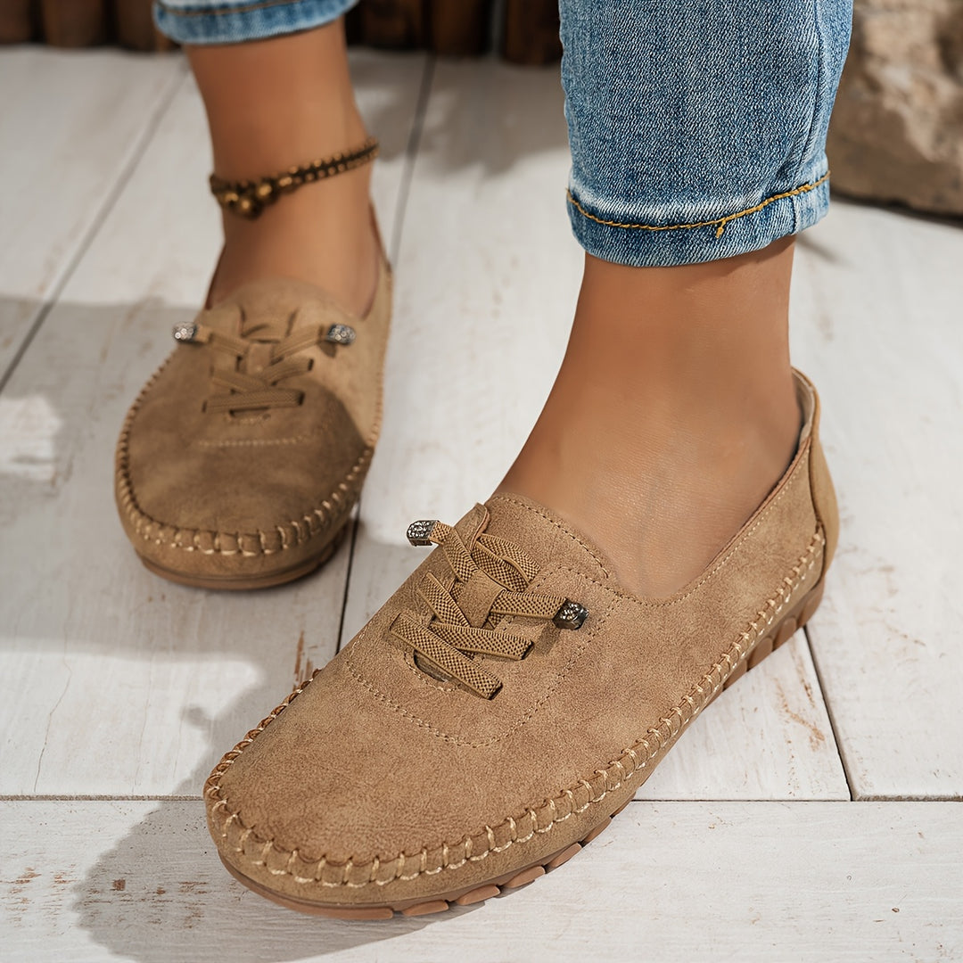 Lina - Mocasines Cómodos de Ante