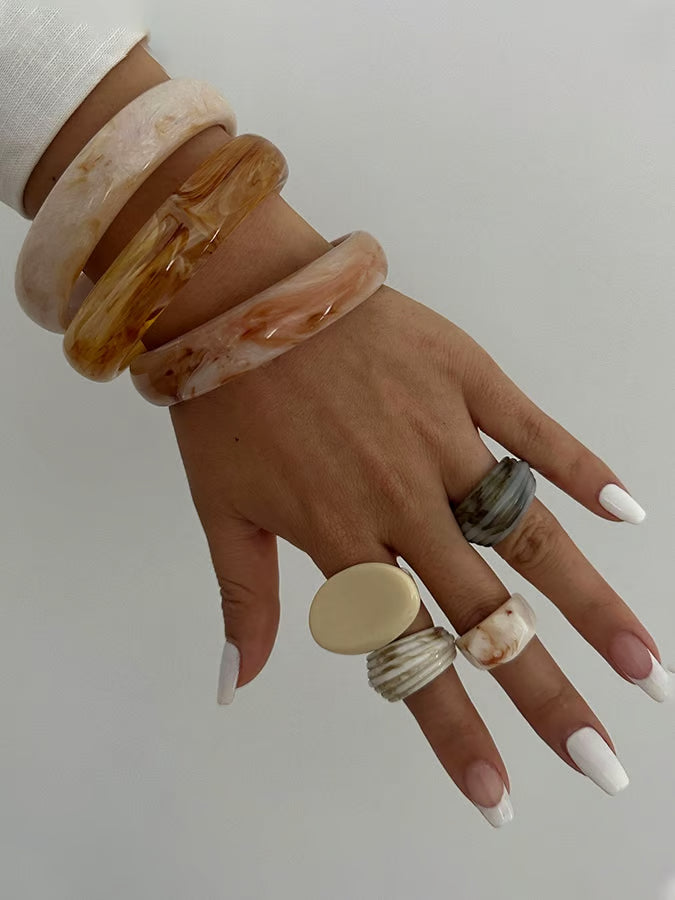 Pulsera de Mármol Étnica Vintage