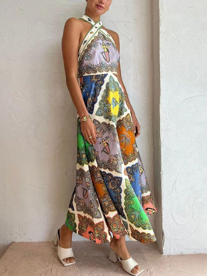 El Vestido Maxi Halter Boho Luxe