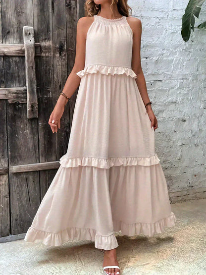 Landry - Vestido sin mangas con volantes chic