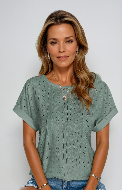 Riza™ | Top Casual con Ojal