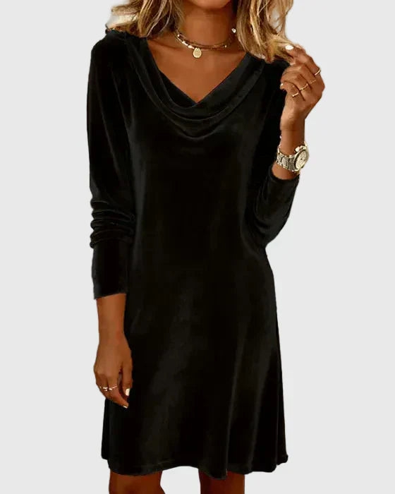 Frosina | Vestido de Terciopelo Corte Suelto