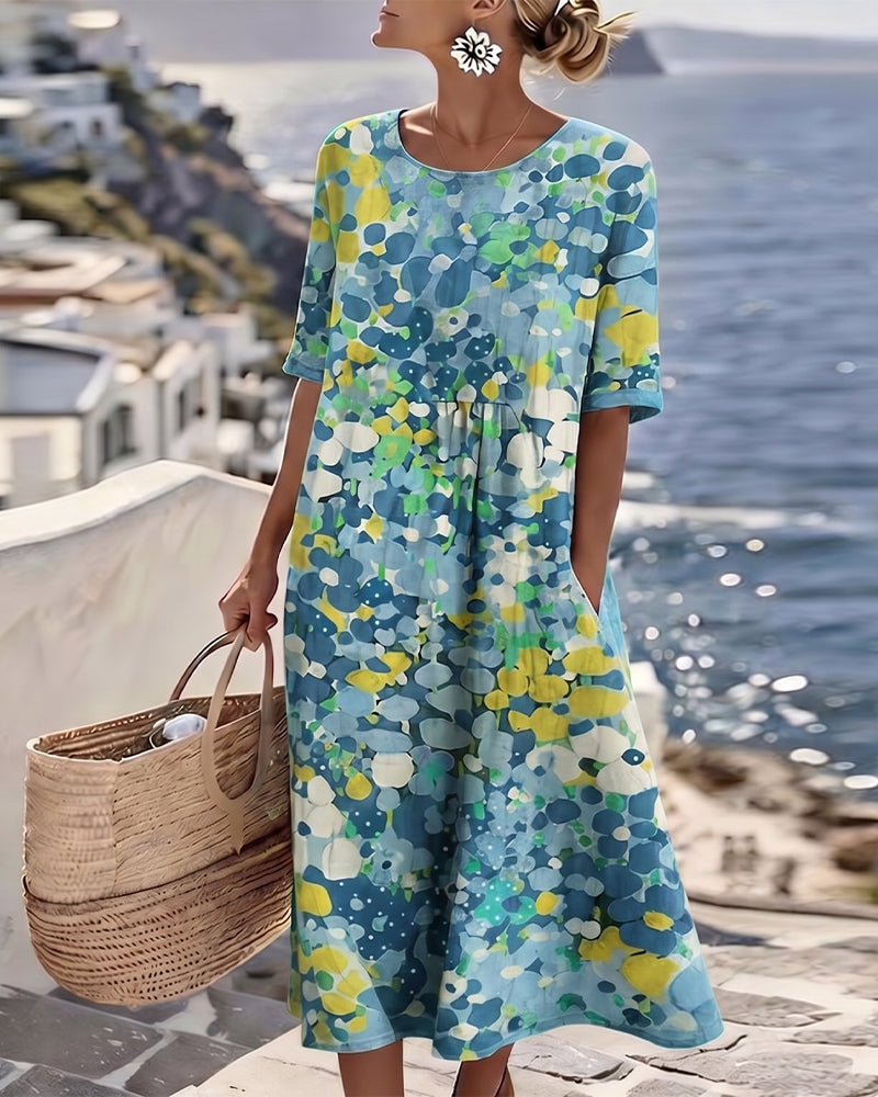 Vestido Fluido con Estampado