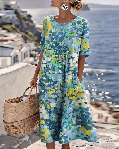 Vestido Fluido con Estampado
