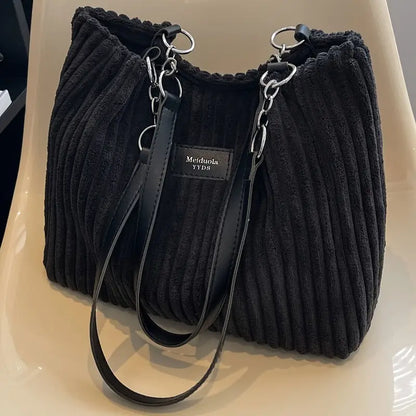 Onyx - Bolsa de Mano de Corduroy de Gran Capacidad