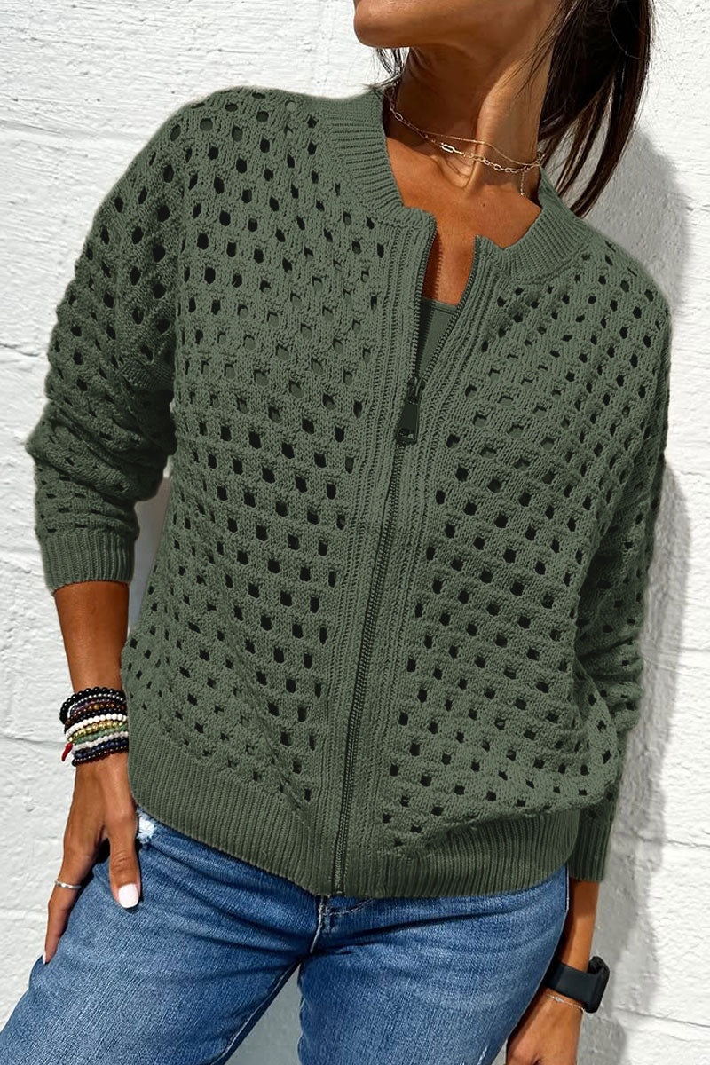 Chaqueta de punto con cremallera