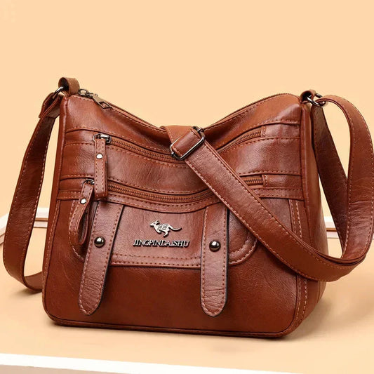 Wren | Elegante bolso retro de múltiples bolsillos de PU
