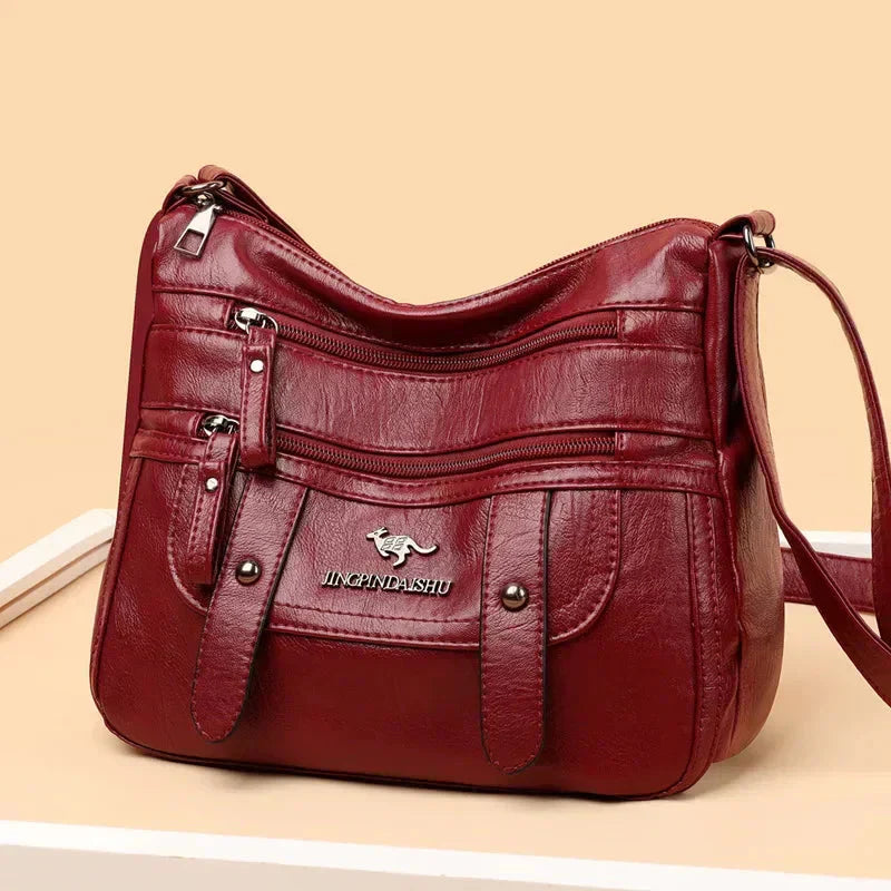 Wren | Elegante bolso retro de múltiples bolsillos de PU