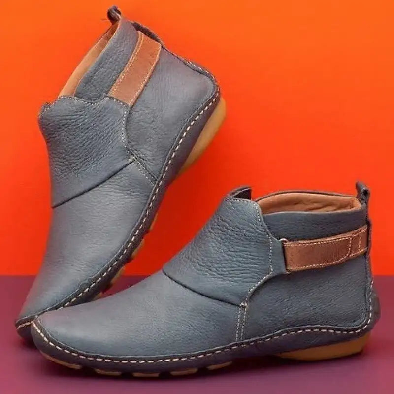 Honorata - Botines de Cuero Brillante