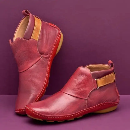 Honorata - Botines de Cuero Brillante