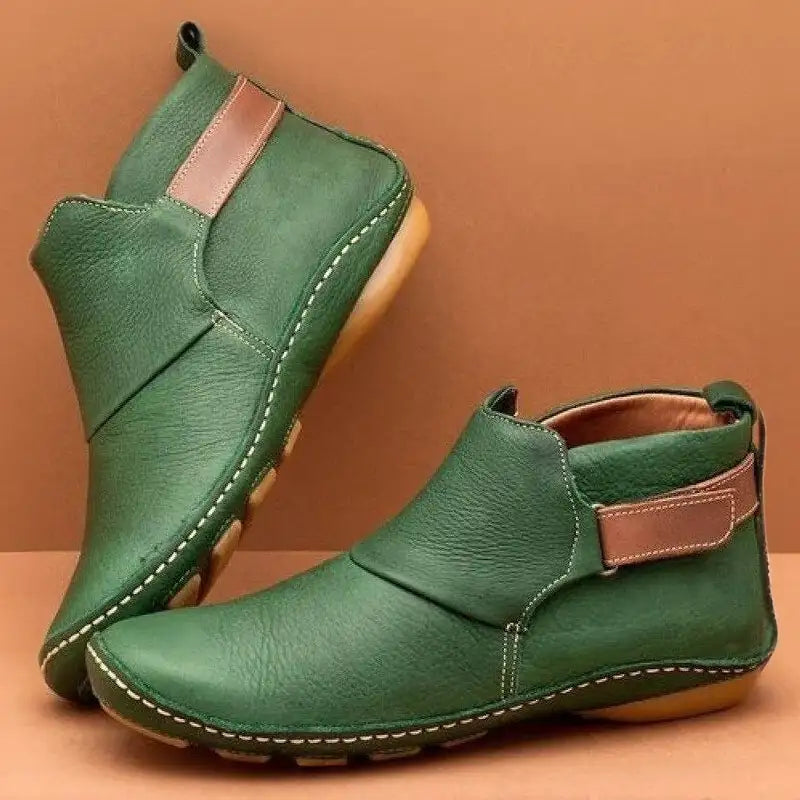 Honorata - Botines de Cuero Brillante