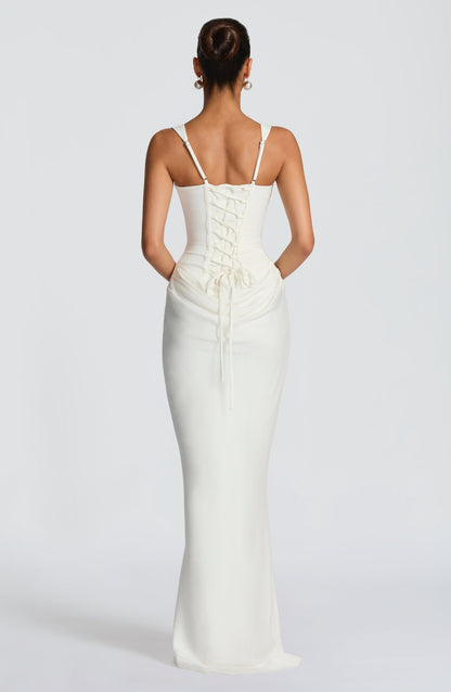 Leonor ❘ Vestido maxi de escote cuadrado