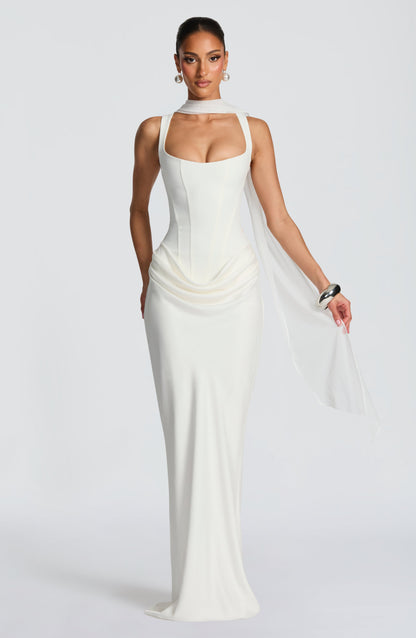 Leonor ❘ Vestido maxi de escote cuadrado
