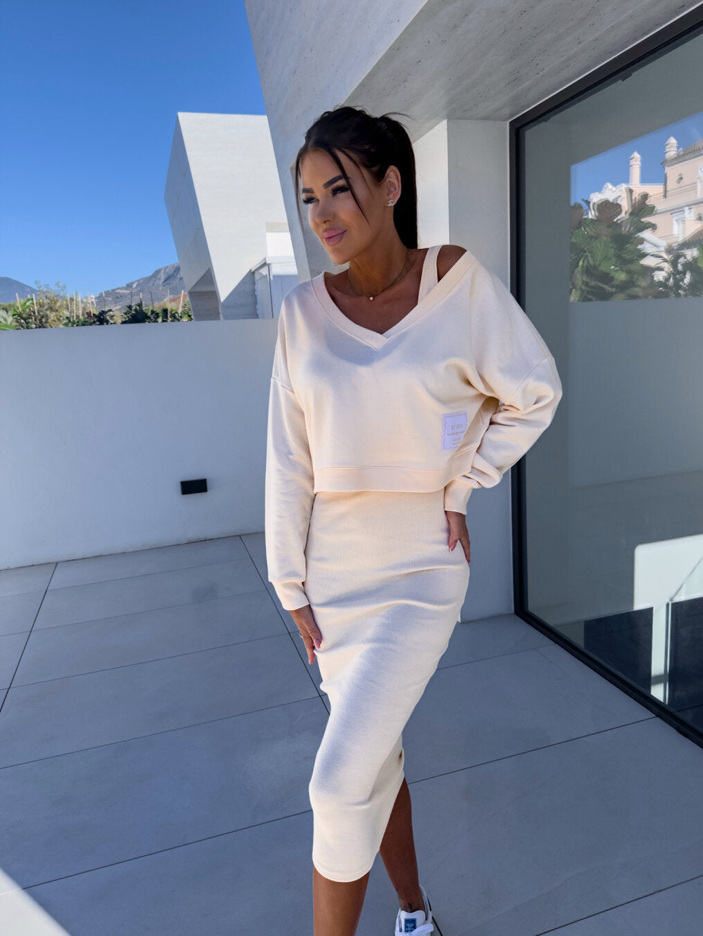Willow – Conjunto de Sudadera Casual y Vestido