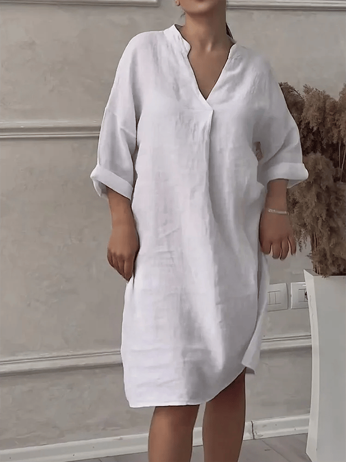 Aeris™ - Vestido V-Cuello Sin Esfuerzo