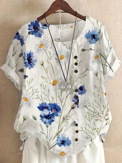 Sienna – Blusa con Detalle de Botones Florales