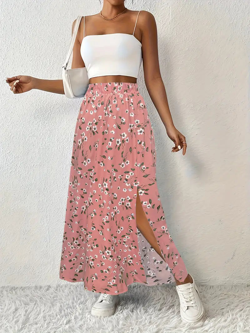 SOLYNNE – FALDA MAXI CON ESTAMPADO FLORAL
