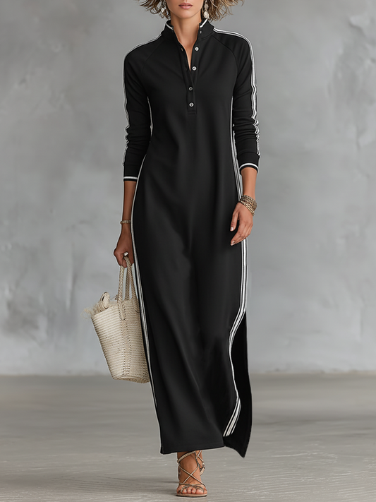 Elara | Vestido Maxi de Sudadera Minimalista