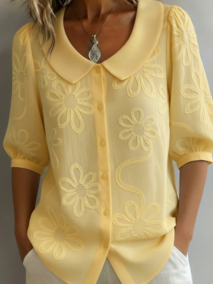 Aurélie — Blusa ligera floral elegancia natural