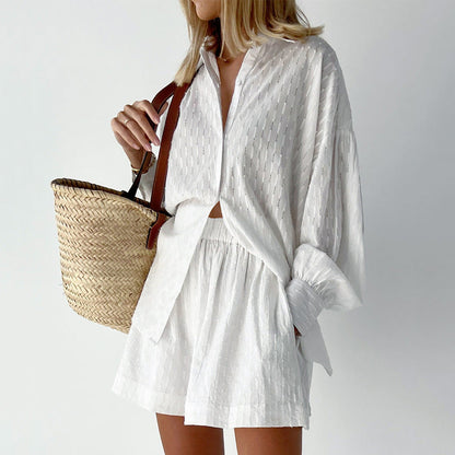 Elizabeth - Conjunto de Camisa y Pantalones Cortos Frescos