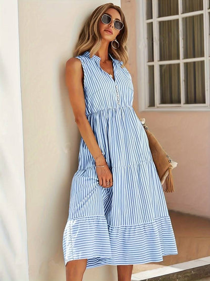 Daisy | Vestido Sin Mangas a Rayas