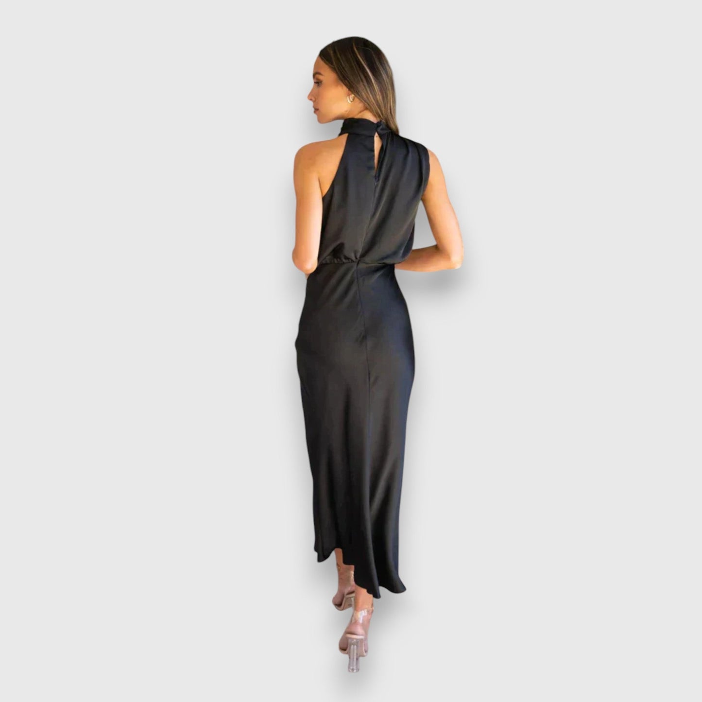 Daisy | Elegante Vestido de Satén con Escote Halter