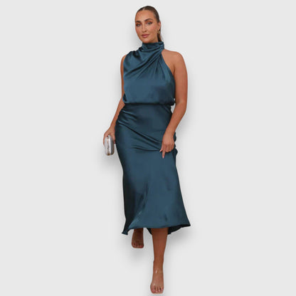 Daisy | Elegante Vestido de Satén con Escote Halter