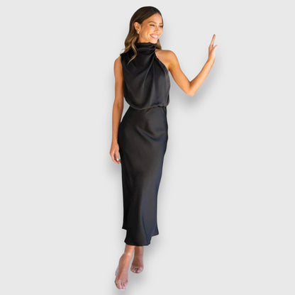Daisy | Elegante Vestido de Satén con Escote Halter
