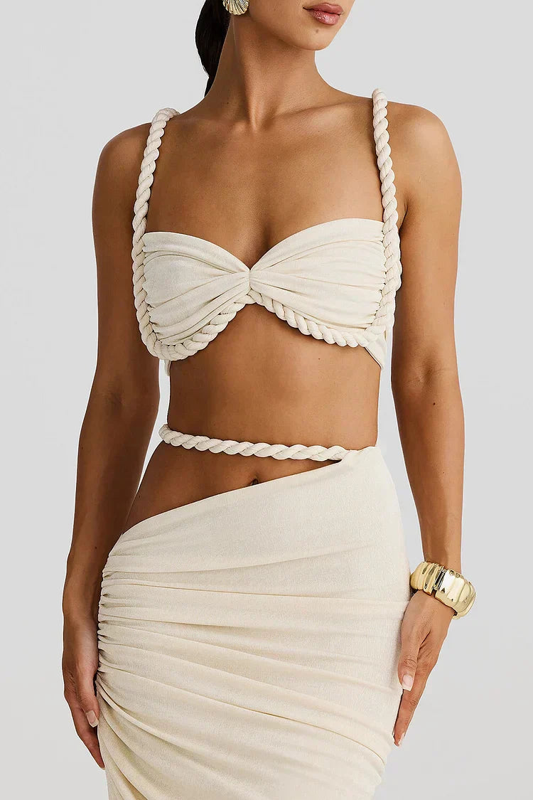Ambrosia - Conjunto Maxi Con Cutouts y Fruncidos