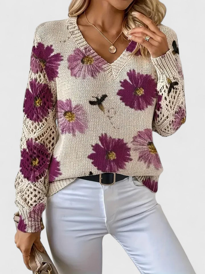 CHARLIE – SUÉTER DE PUNTO CON ENCANTO FLORAL