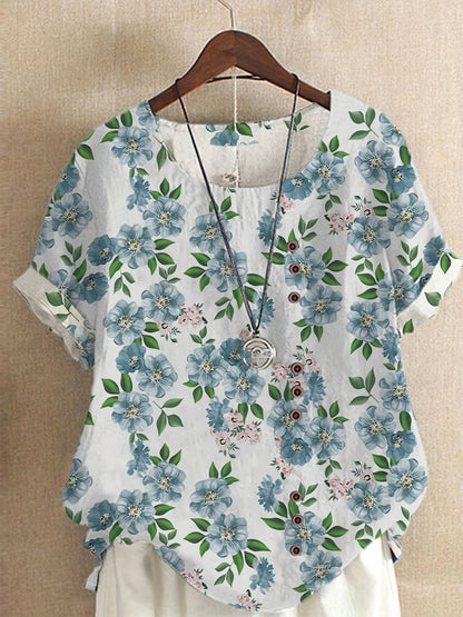 Sienna – Blusa con Detalle de Botones Florales