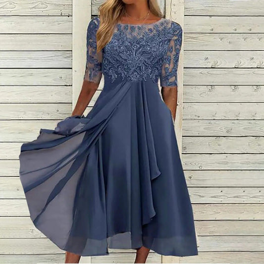 Taryn® | Vestido Midi de Encaje Elegante