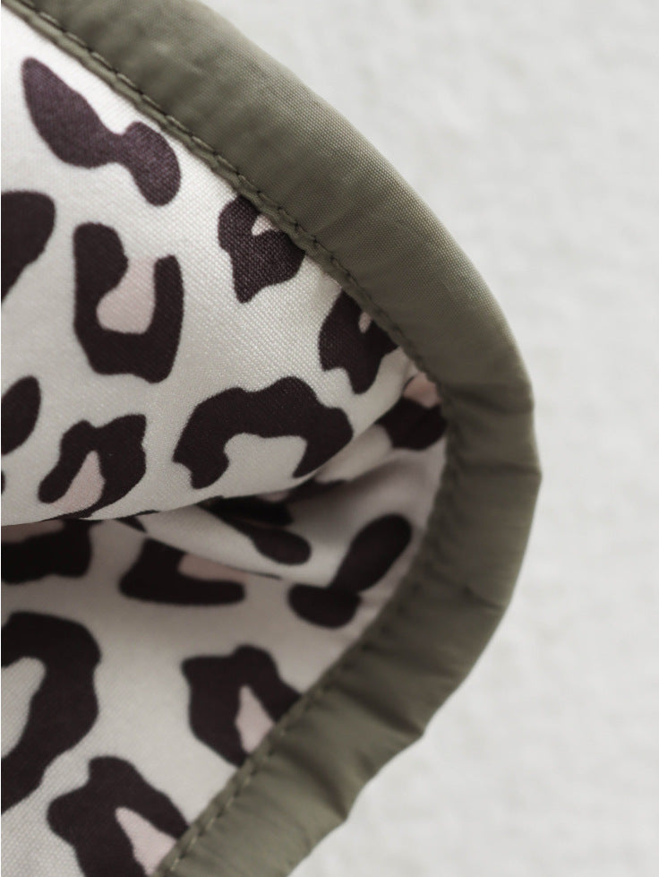 Nika™ | Abrigo con forro de estampado de leopardo