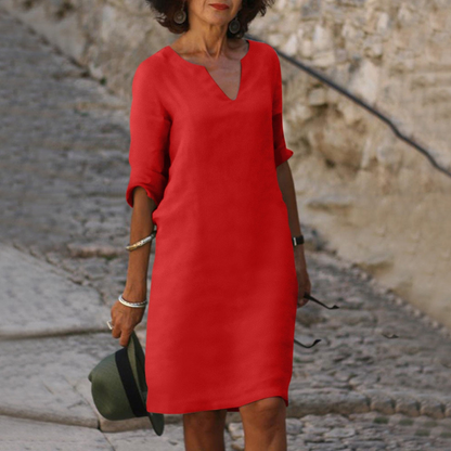 Romy | Vestido V-Cuello Cómodo