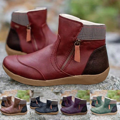 Botas de Soporte de Cuero para Todas las Temporadas