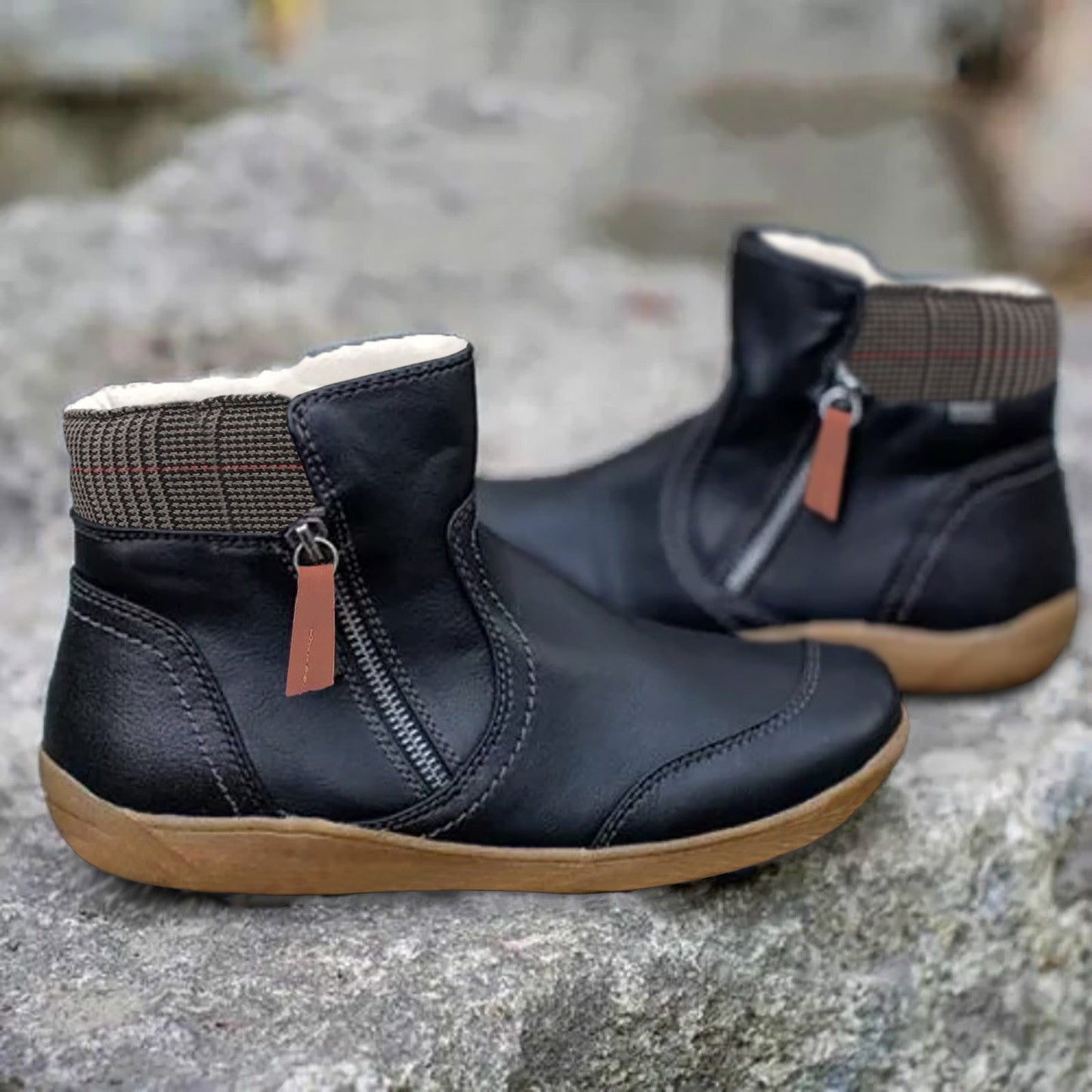 Botas de Soporte de Cuero para Todas las Temporadas