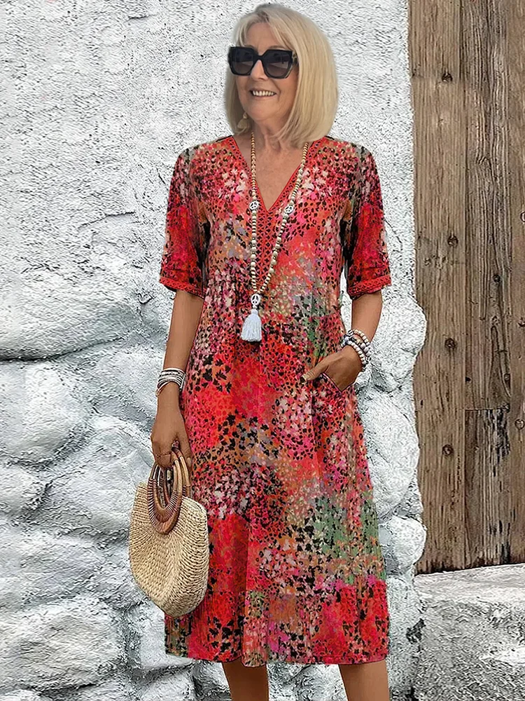 Fatima – Vestido de Patrón Floral