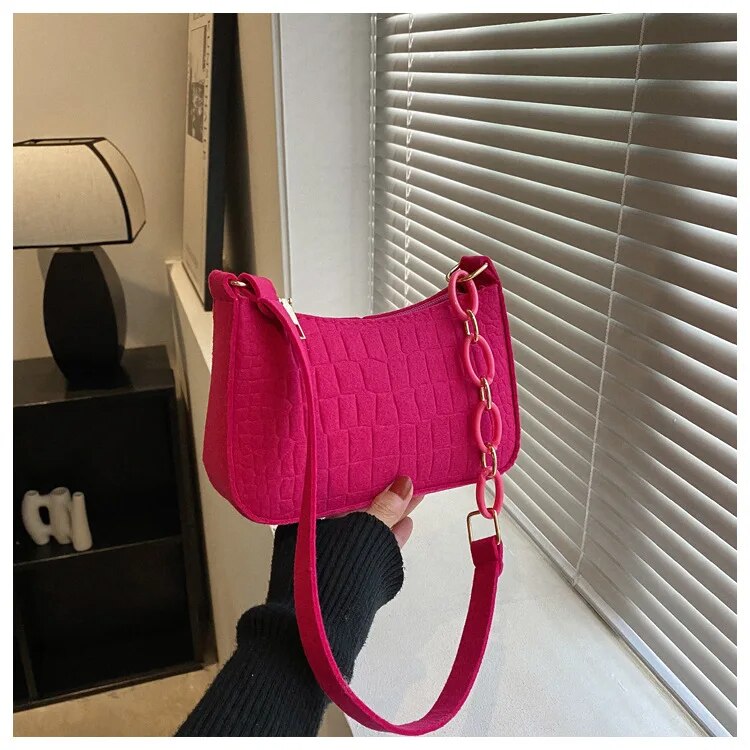 Magnella | Elegante bolso de hombro con diseño de piel de cocodrilo