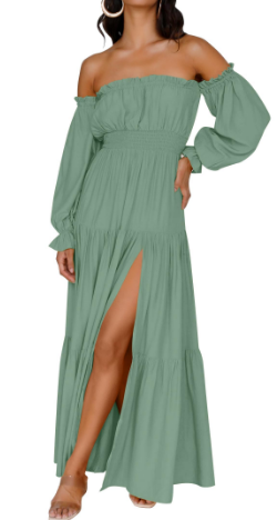KENDRA – VESTIDO MAXI DE ROMANCE DESPRENDIDO Y AIREADO