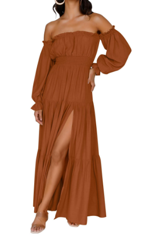 KENDRA – VESTIDO MAXI DE ROMANCE DESPRENDIDO Y AIREADO