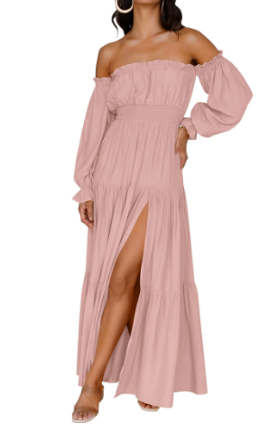 KENDRA – VESTIDO MAXI DE ROMANCE DESPRENDIDO Y AIREADO
