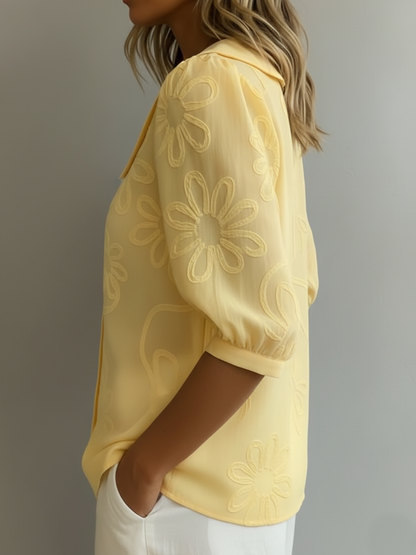 Aurélie — Blusa ligera floral elegancia natural