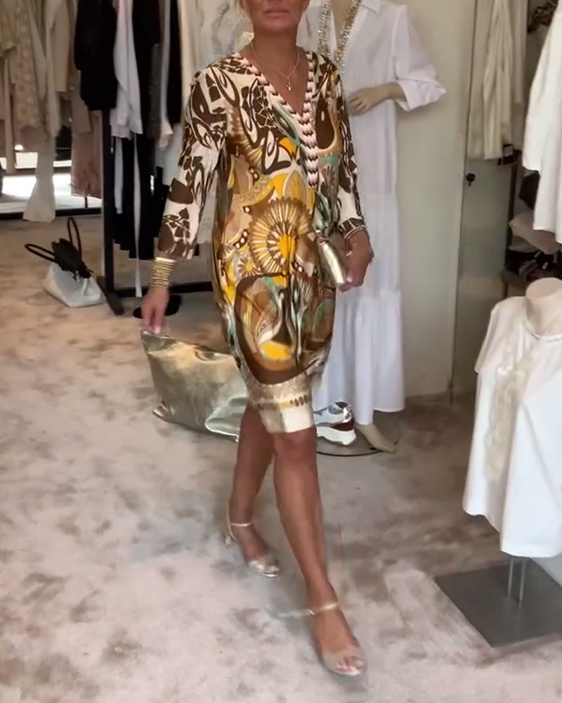 Mariane™ - Vestido de Impresión Vintage