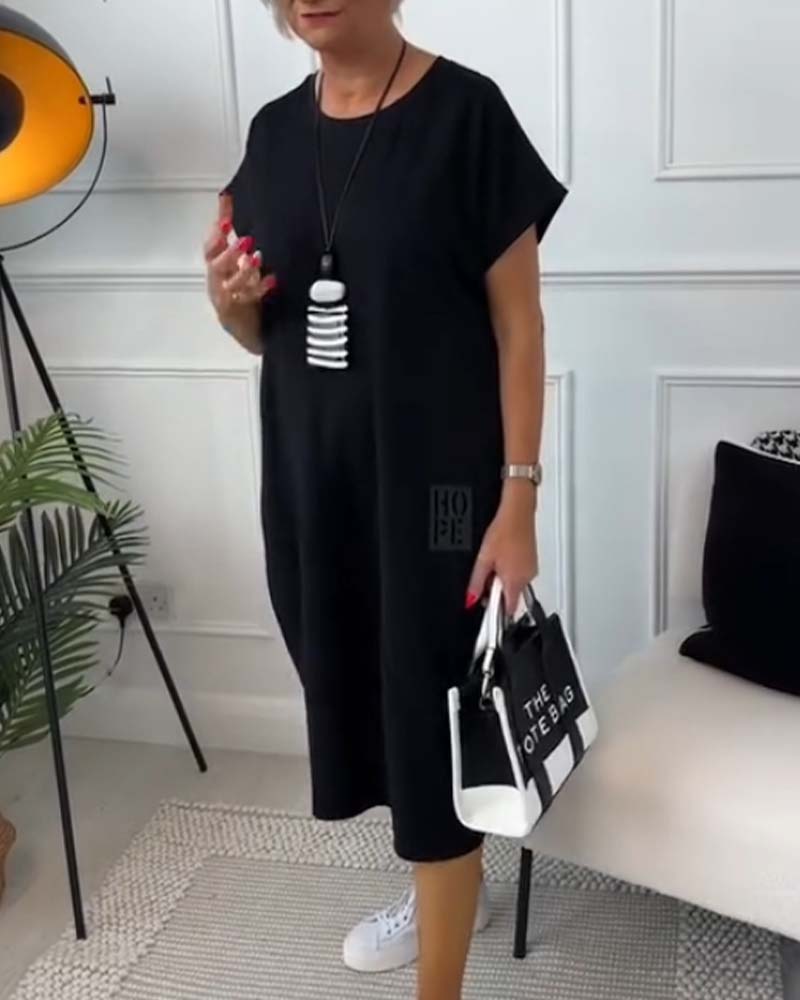 Zuzanna | Vestido de Verano Liviano con Cuello Redondo